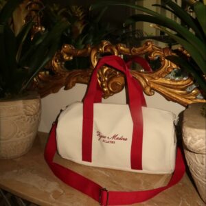 The Madera Duffle - White + Red